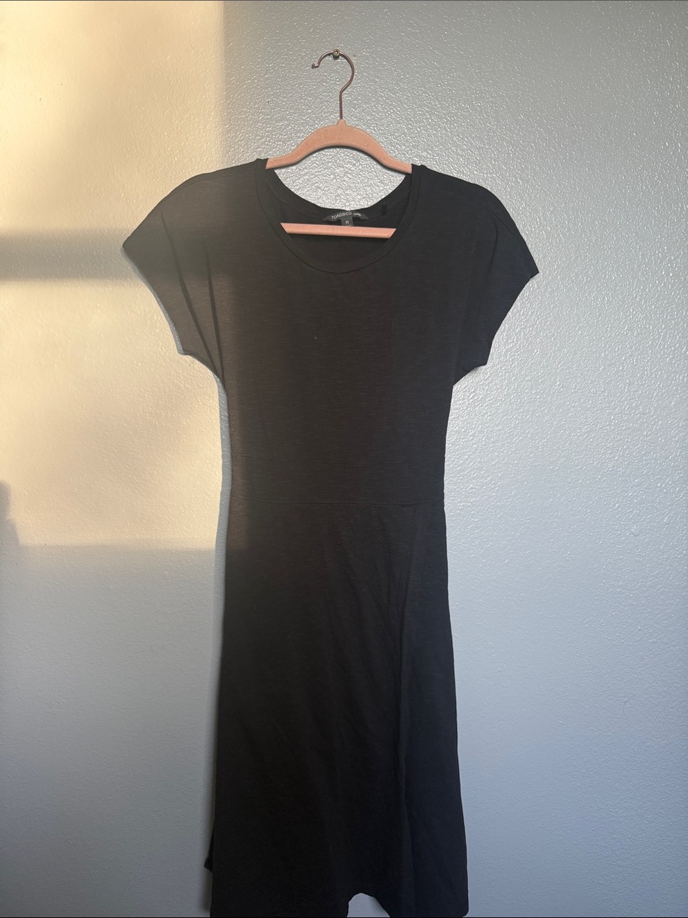 Toad&Co Black Short-Sleeve Midi Dress
